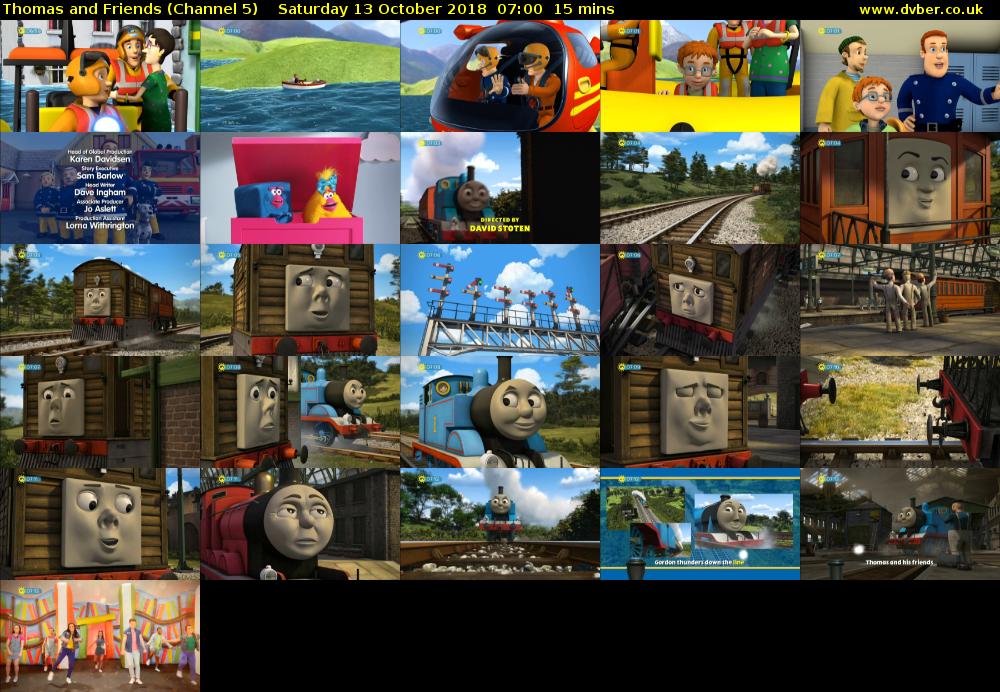 Thomas and Friends (Channel 5) Saturday 13 October 2018 07:00 - 07:15