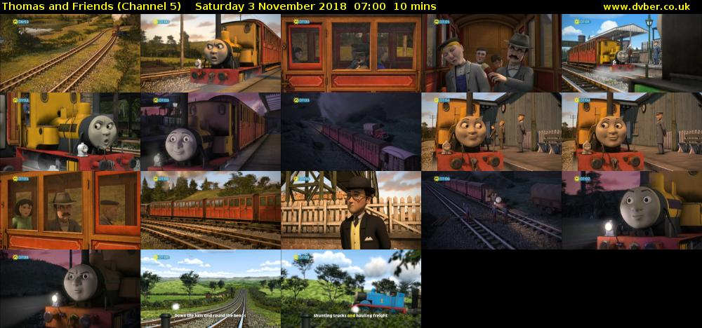 Thomas and Friends (Channel 5) Saturday 3 November 2018 07:00 - 07:10