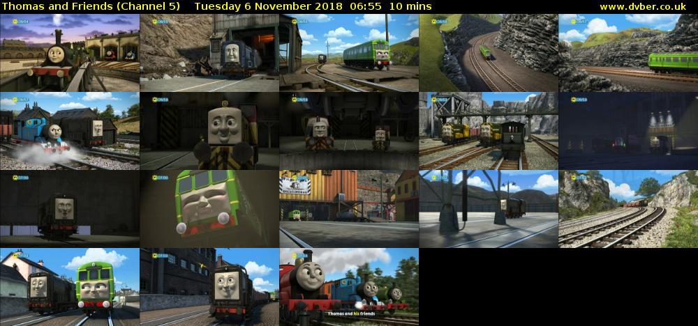 Thomas and Friends (Channel 5) Tuesday 6 November 2018 06:55 - 07:05