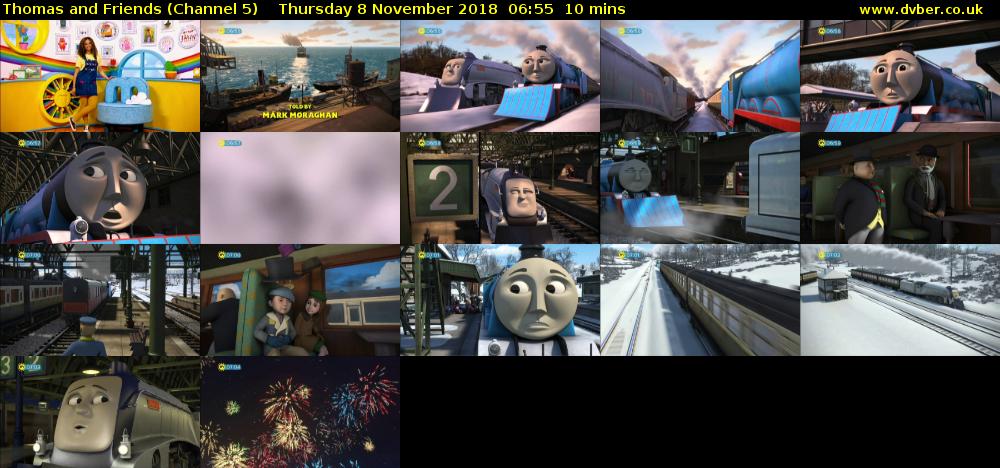 Thomas and Friends (Channel 5) Thursday 8 November 2018 06:55 - 07:05