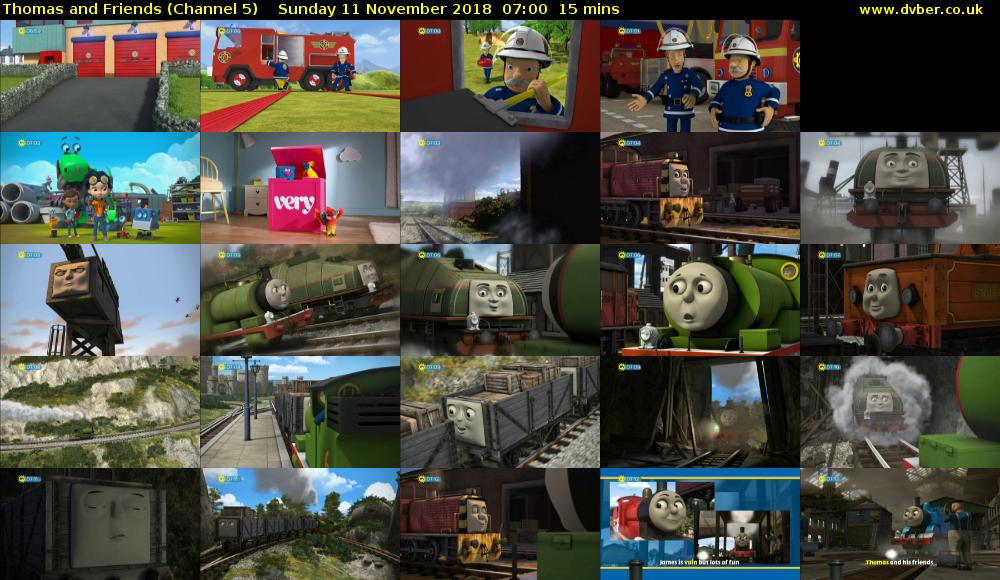 Thomas and Friends (Channel 5) Sunday 11 November 2018 07:00 - 07:15