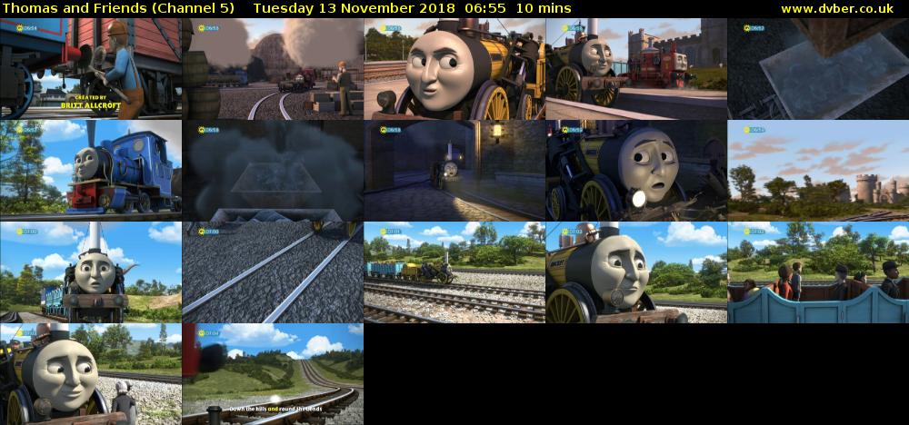 Thomas and Friends (Channel 5) Tuesday 13 November 2018 06:55 - 07:05