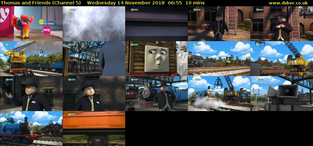 Thomas and Friends (Channel 5) Wednesday 14 November 2018 06:55 - 07:05