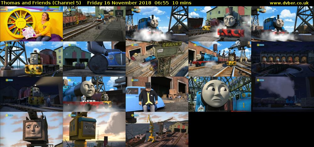 Thomas and Friends (Channel 5) Friday 16 November 2018 06:55 - 07:05