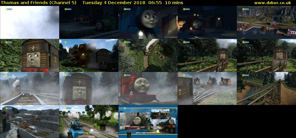 Thomas and Friends (Channel 5) Tuesday 4 December 2018 06:55 - 07:05