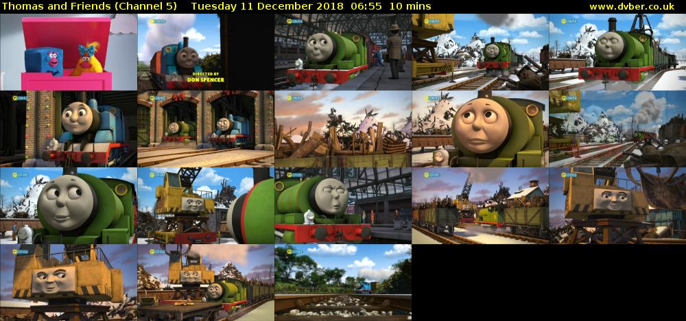 Thomas and Friends (Channel 5) Tuesday 11 December 2018 06:55 - 07:05