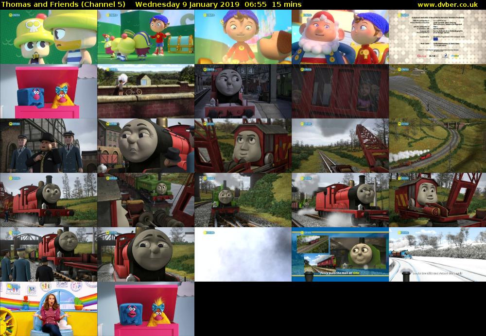 Thomas and Friends (Channel 5) Wednesday 9 January 2019 06:55 - 07:10