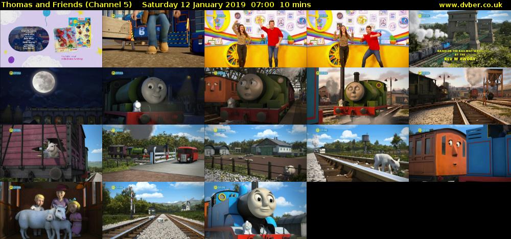 Thomas and Friends (Channel 5) Saturday 12 January 2019 07:00 - 07:10