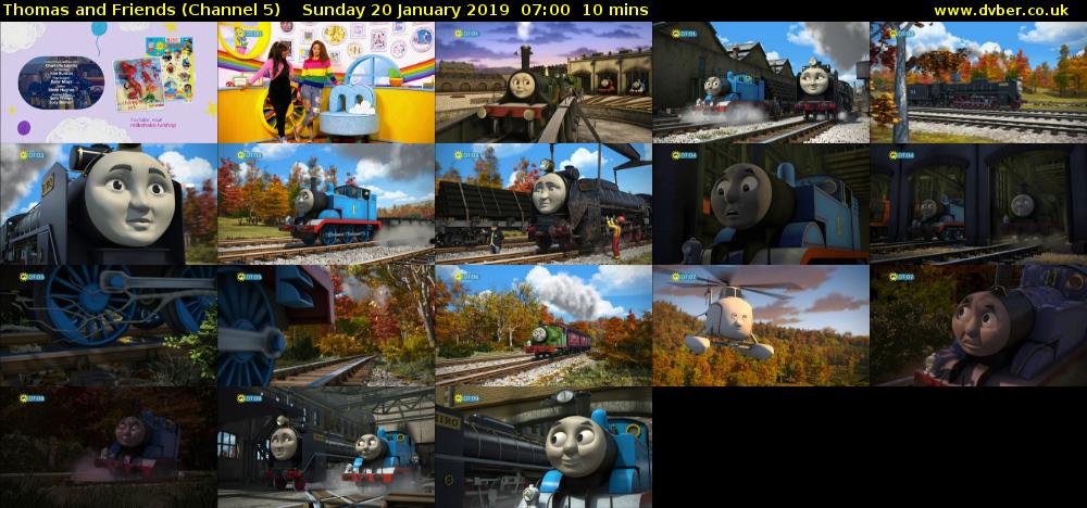 Thomas and Friends (Channel 5) Sunday 20 January 2019 07:00 - 07:10