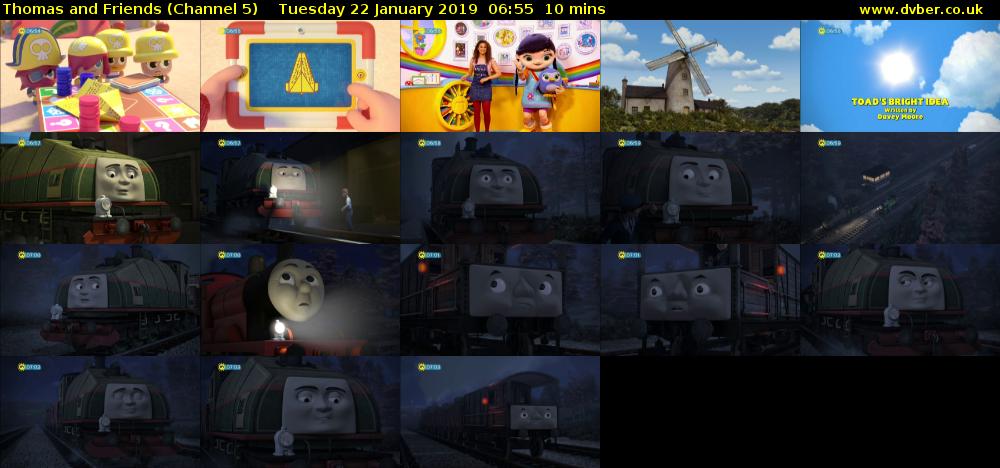 Thomas and Friends (Channel 5) Tuesday 22 January 2019 06:55 - 07:05