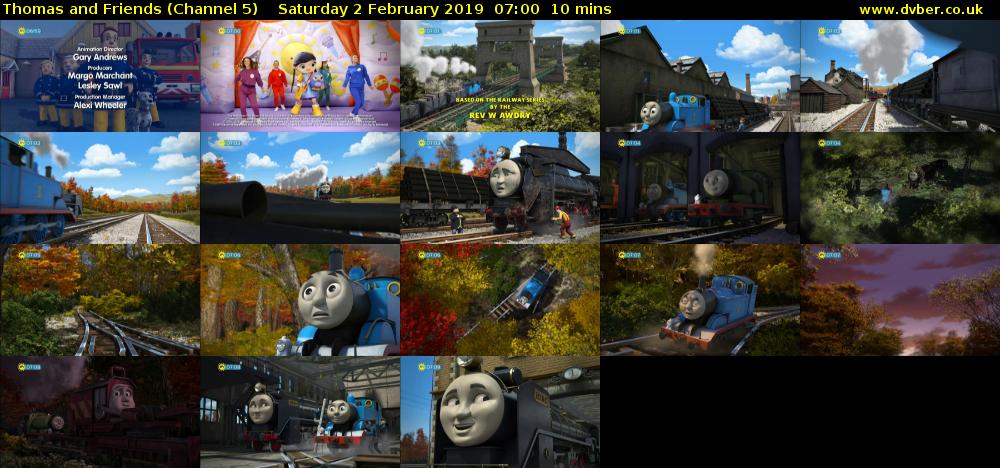 Thomas and Friends (Channel 5) Saturday 2 February 2019 07:00 - 07:10