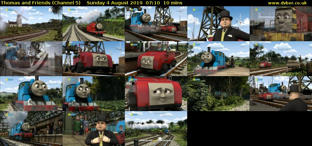 Thomas and Friends (Channel 5) Sunday 4 August 2019 07:10 - 07:20