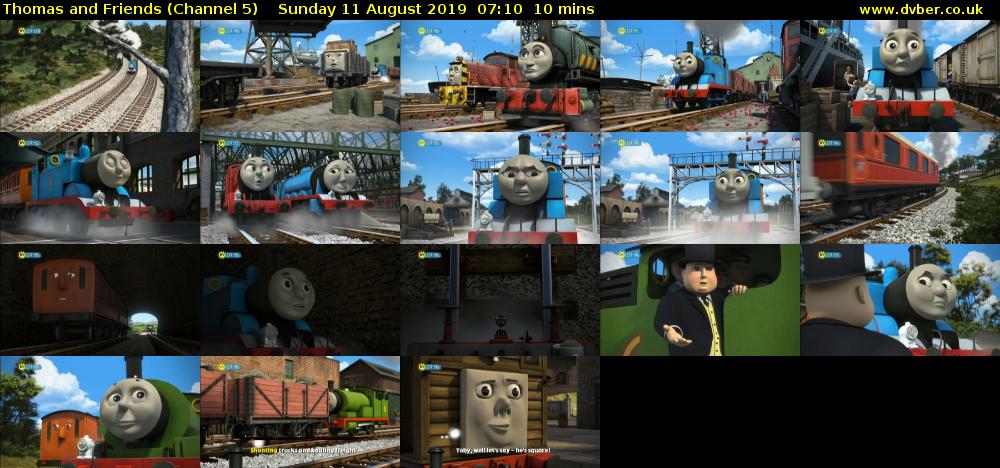 Thomas and Friends (Channel 5) Sunday 11 August 2019 07:10 - 07:20