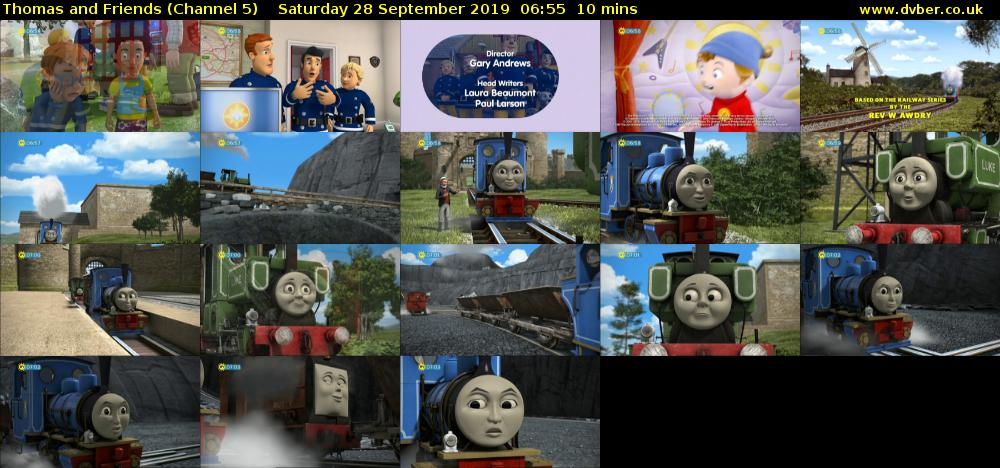 Thomas and Friends (Channel 5) Saturday 28 September 2019 06:55 - 07:05