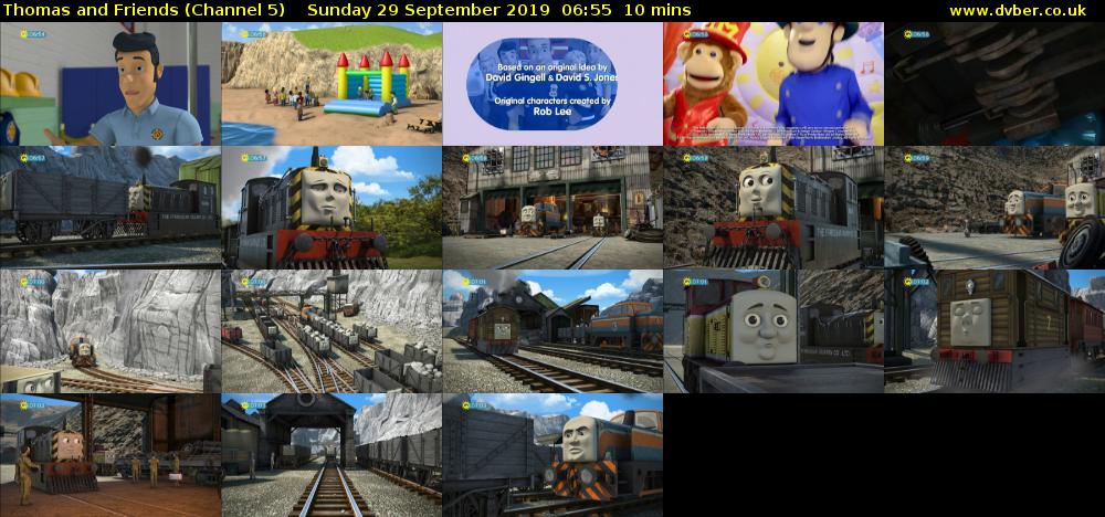 Thomas and Friends (Channel 5) Sunday 29 September 2019 06:55 - 07:05