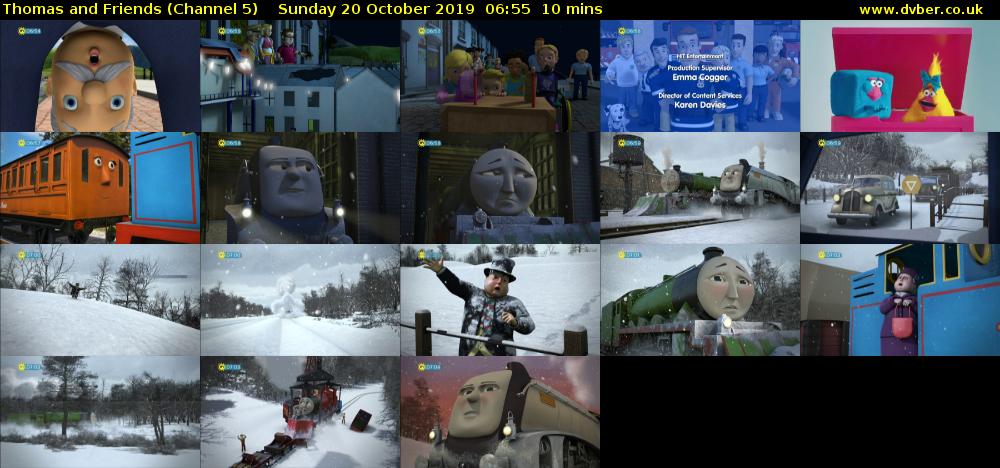 Thomas and Friends (Channel 5) Sunday 20 October 2019 06:55 - 07:05