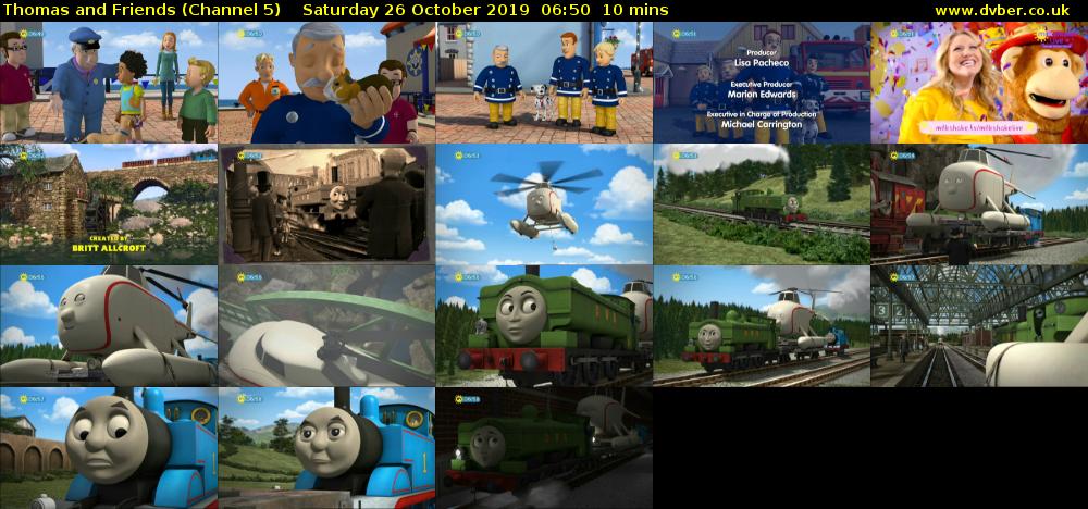 Thomas and Friends (Channel 5) Saturday 26 October 2019 06:50 - 07:00