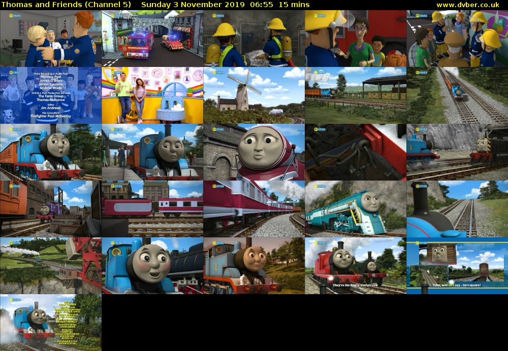 Thomas and Friends (Channel 5) Sunday 3 November 2019 06:55 - 07:10