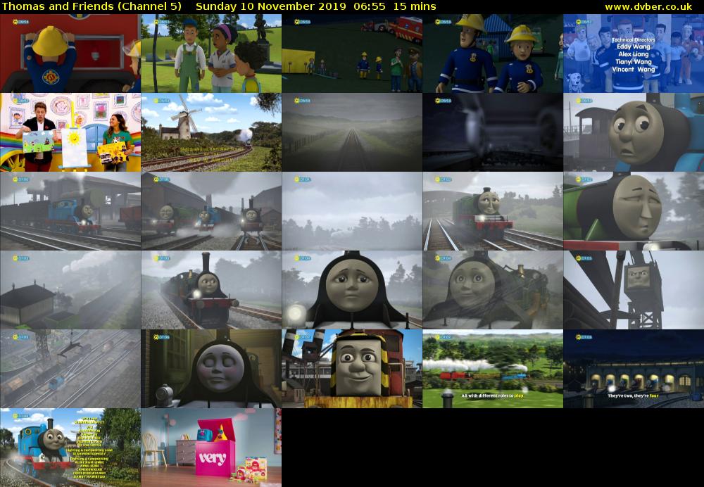 Thomas and Friends (Channel 5) Sunday 10 November 2019 06:55 - 07:10