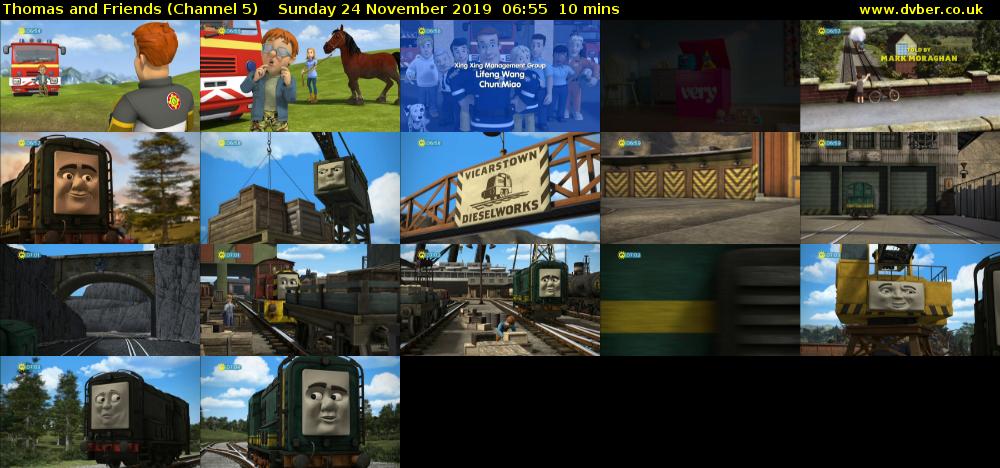 Thomas and Friends (Channel 5) Sunday 24 November 2019 06:55 - 07:05