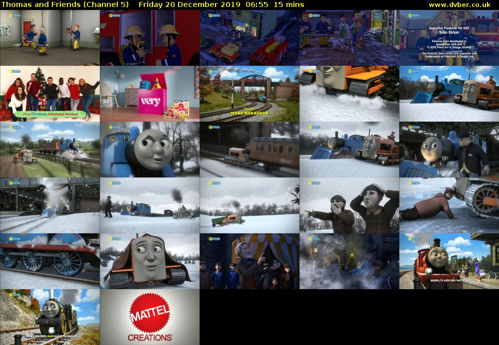 Thomas and Friends (Channel 5) Friday 20 December 2019 06:55 - 07:10