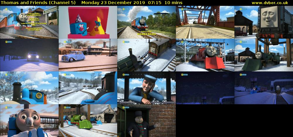 Thomas and Friends (Channel 5) Monday 23 December 2019 07:15 - 07:25