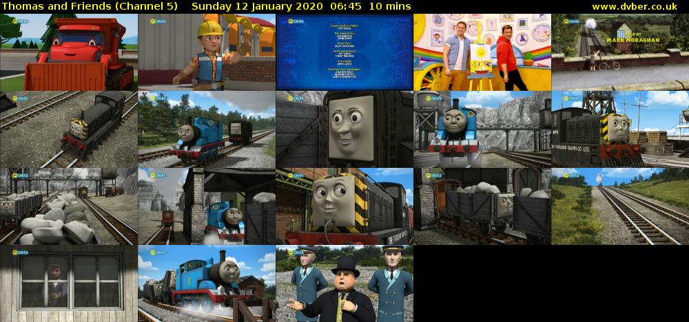 Thomas and Friends (Channel 5) Sunday 12 January 2020 06:45 - 06:55