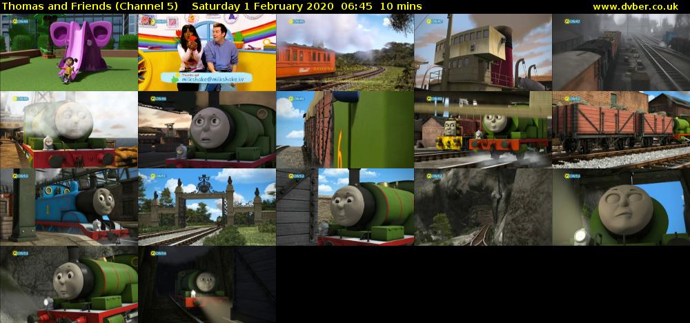 Thomas and Friends (Channel 5) Saturday 1 February 2020 06:45 - 06:55