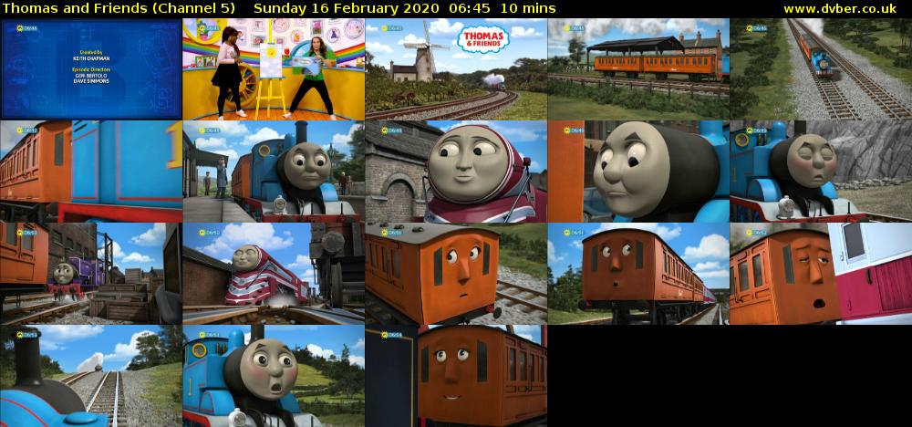 Thomas and Friends (Channel 5) Sunday 16 February 2020 06:45 - 06:55