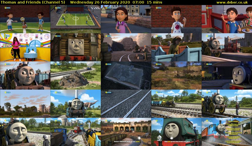 Thomas and Friends (Channel 5) Wednesday 26 February 2020 07:00 - 07:15