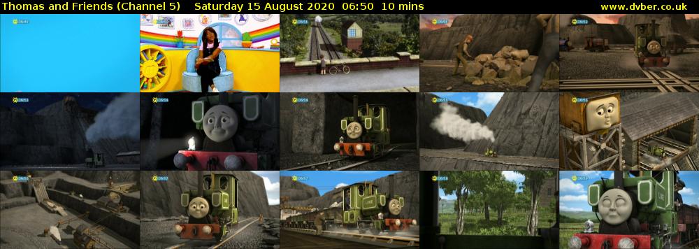 Thomas and Friends (Channel 5) Saturday 15 August 2020 06:50 - 07:00