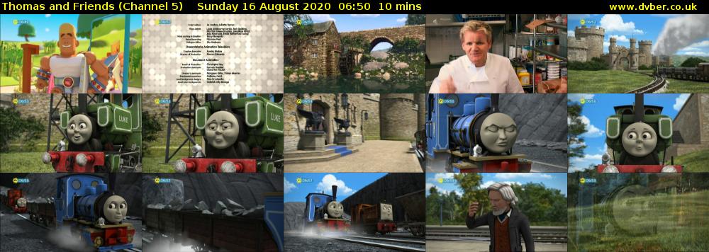 Thomas and Friends (Channel 5) Sunday 16 August 2020 06:50 - 07:00