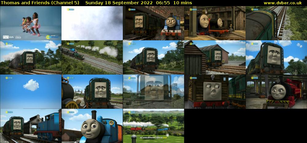 Thomas and Friends (Channel 5) Sunday 18 September 2022 06:55 - 07:05