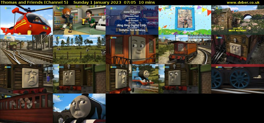 Thomas and Friends (Channel 5) Sunday 1 January 2023 07:05 - 07:15