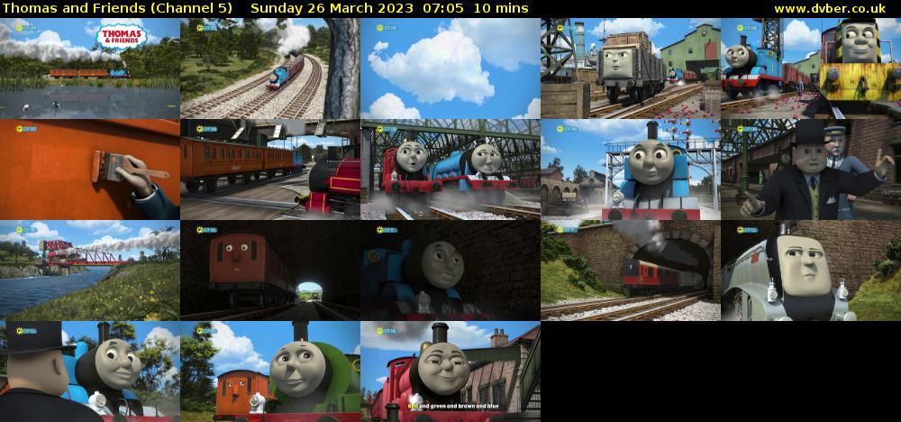 Thomas and Friends (Channel 5) Sunday 26 March 2023 07:05 - 07:15