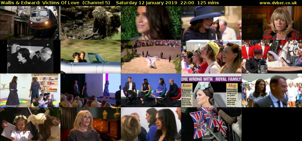 Wallis & Edward: Victims Of Love  (Channel 5) Saturday 12 January 2019 22:00 - 00:05