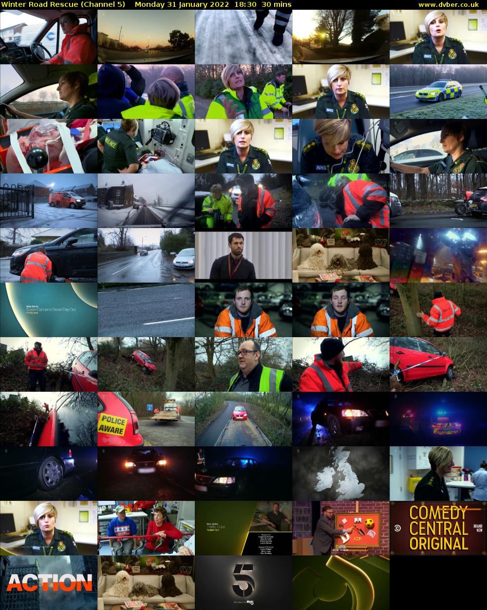 Winter Road Rescue (Channel 5) Monday 31 January 2022 18:30 - 19:00