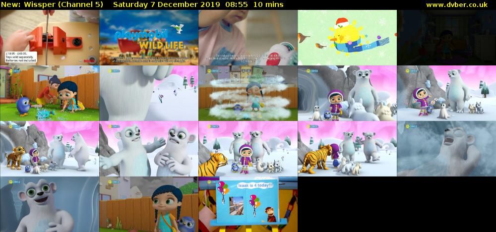 Wissper (Channel 5) Saturday 7 December 2019 08:55 - 09:05