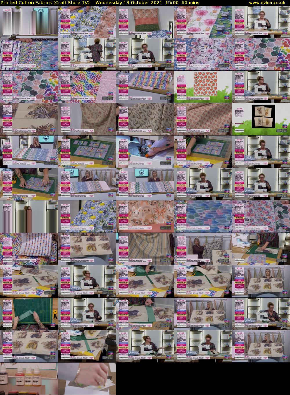 Printed Cotton Fabrics (Craft Store TV) Wednesday 13 October 2021 15:00 - 16:00