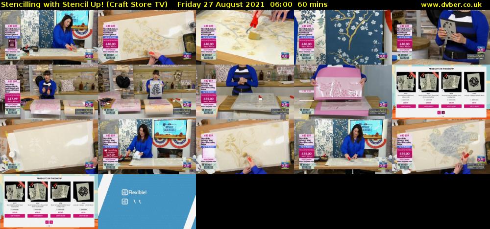 Stencilling with Stencil Up! (Craft Store TV) Friday 27 August 2021 07:00 - 08:00