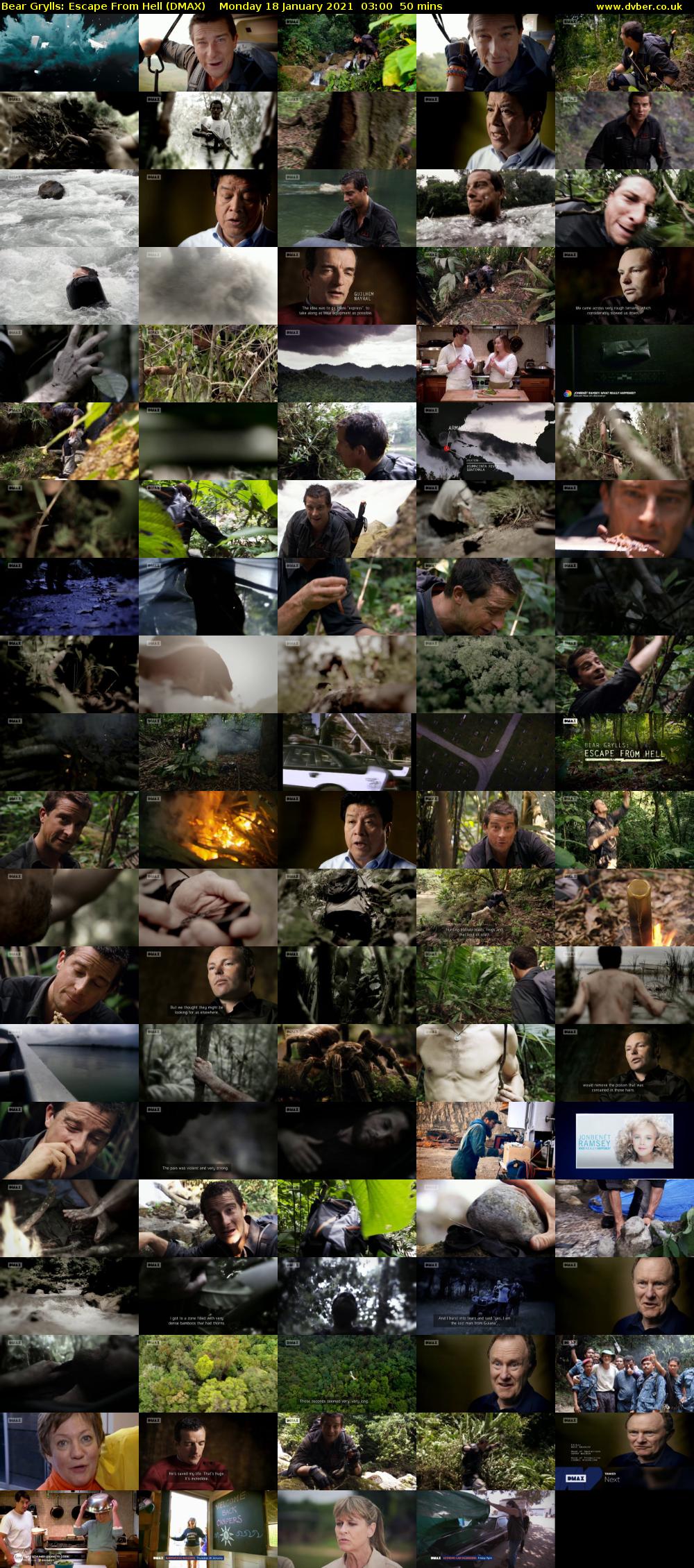 Bear Grylls: Escape From Hell (DMAX) Monday 18 January 2021 03:00 - 03:50