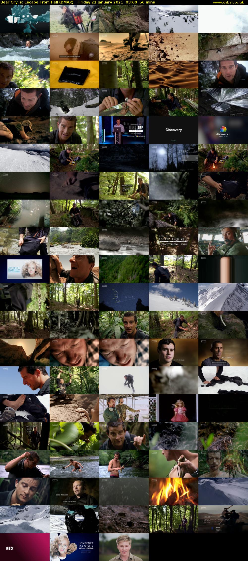 Bear Grylls: Escape From Hell (DMAX) Friday 22 January 2021 03:00 - 03:50
