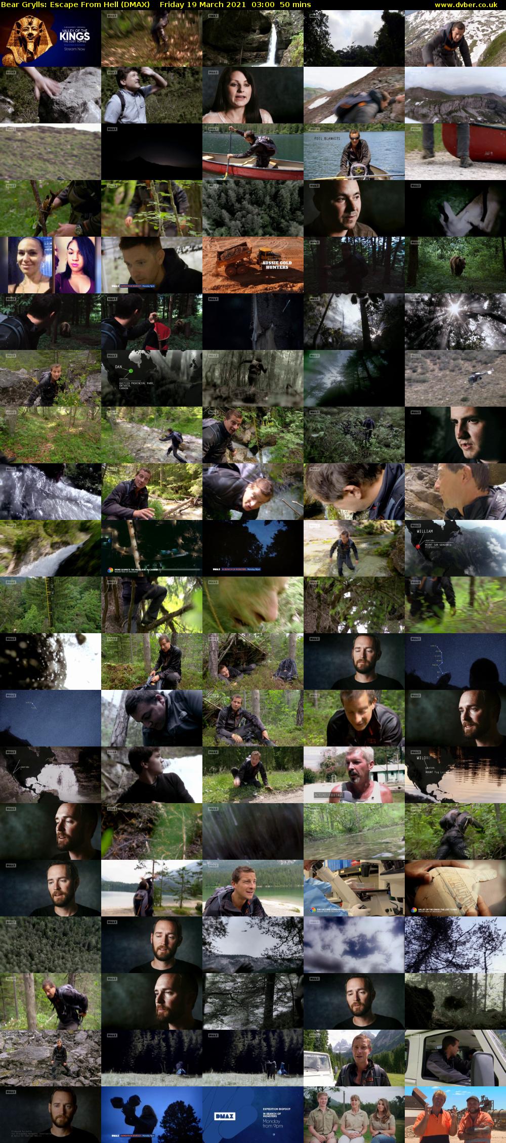 Bear Grylls: Escape From Hell (DMAX) Friday 19 March 2021 03:00 - 03:50