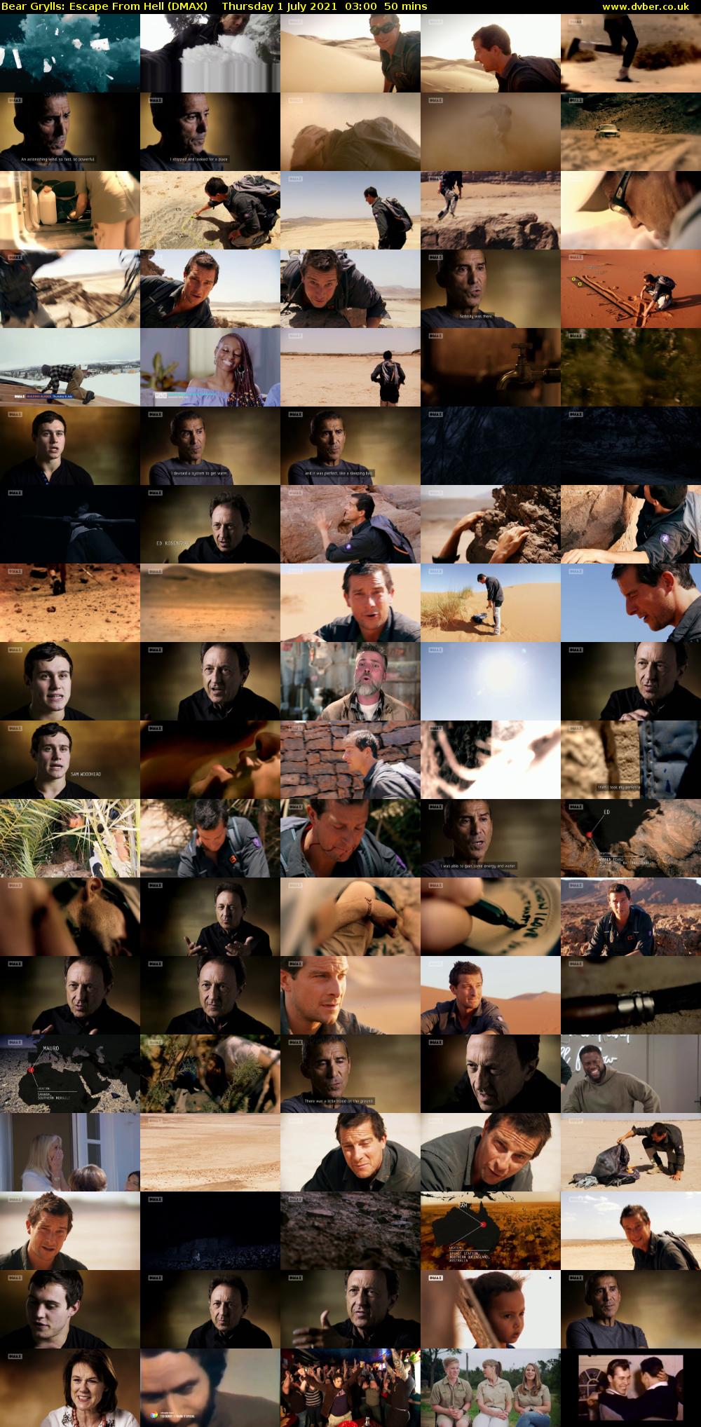 Bear Grylls: Escape From Hell (DMAX) Thursday 1 July 2021 03:00 - 03:50
