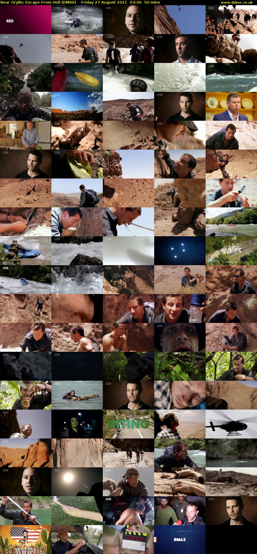 Bear Grylls: Escape From Hell (DMAX) Friday 27 August 2021 03:00 - 03:50