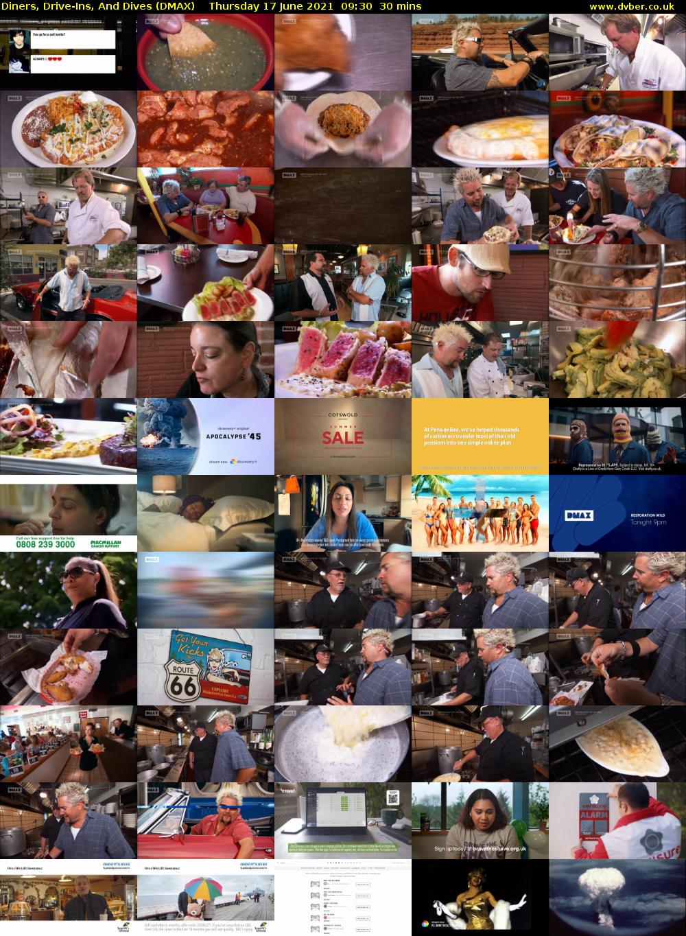 Diners, Drive-Ins, And Dives (DMAX) Thursday 17 June 2021 09:30 - 10:00