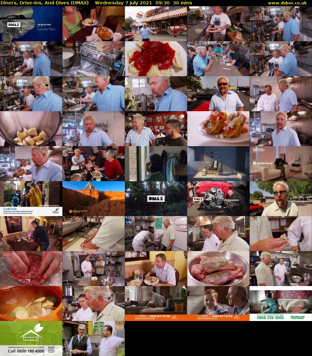 Diners, Drive-Ins, And Dives (DMAX) Wednesday 7 July 2021 09:30 - 10:00