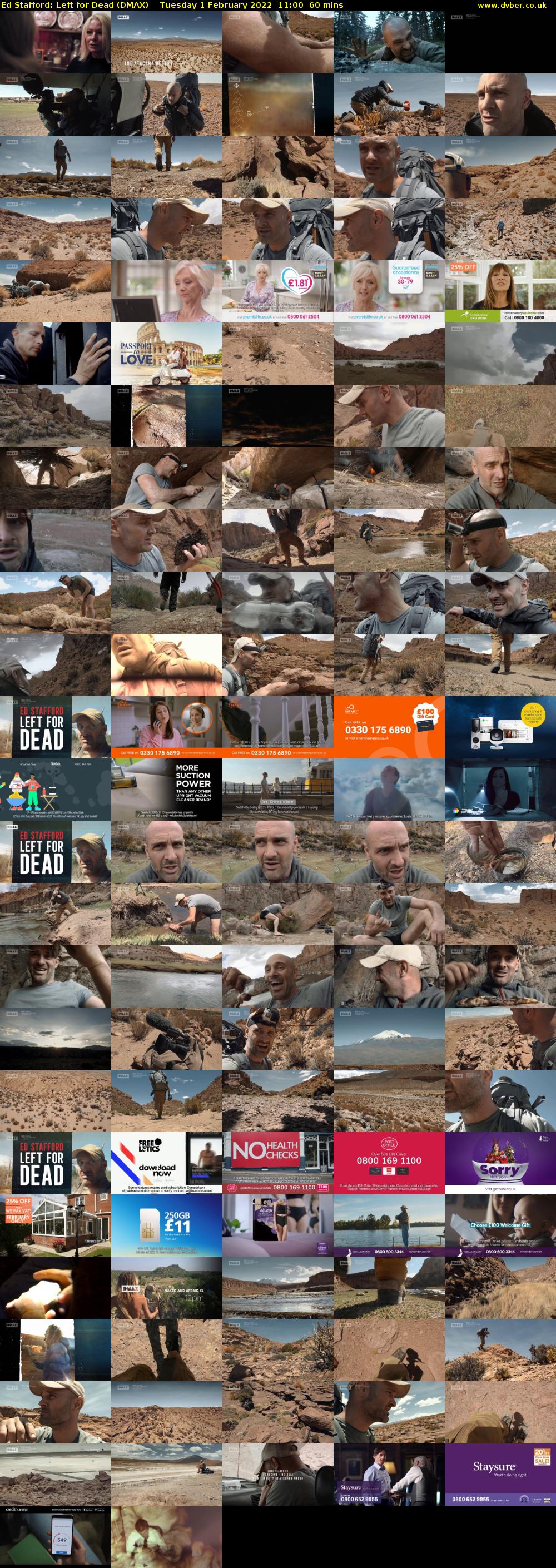 Ed Stafford: Left for Dead (DMAX) Tuesday 1 February 2022 11:00 - 12:00