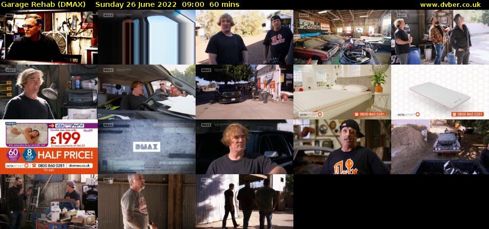 Garage Rehab (DMAX) Sunday 26 June 2022 09:00 - 10:00