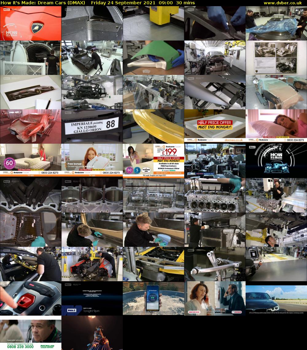 How It's Made: Dream Cars (DMAX) Friday 24 September 2021 09:00 - 09:30